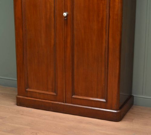 fig 1. Small Victorian Mahogany Antique Double Wardrobe