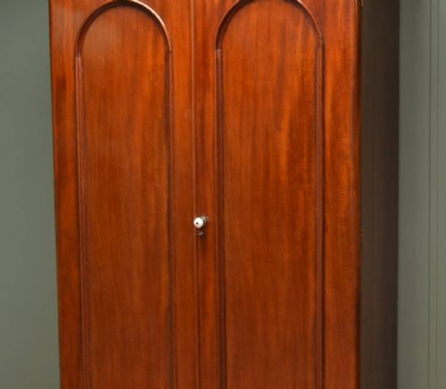fig 2. Small Victorian Mahogany Antique Double Wardrobe
