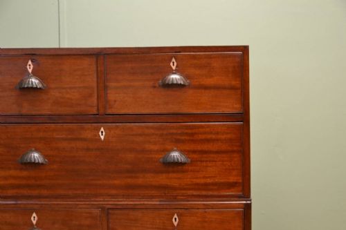 fig 2. Antique Victorian Mahogany Campaign Chest