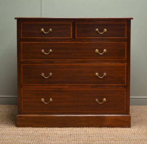 Superb Quality Edwardian Walnut Antique Chest of Drawers.