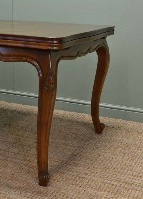 fig 1. French Walnut Period Parquet Top Extending Dining Table.