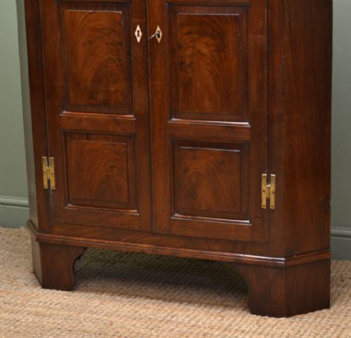 fig 1. Quality Georgian Mahogany Floor Standing Antique Corner Cupboard