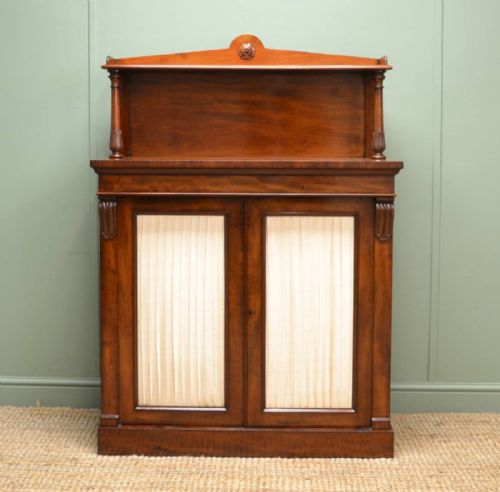 Quality Regency Mahogany Antique Chiffonier / Cupboard