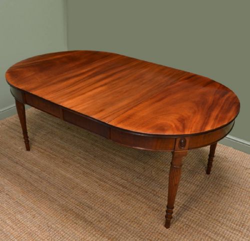Edwardian Mahogany Quality Wind Out Antique Dining Table