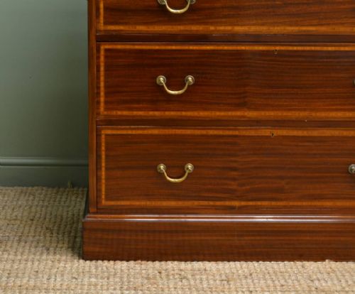 fig 1. Magnificent Quality, American Walnut, Edwardian Antique Chest of Drawers