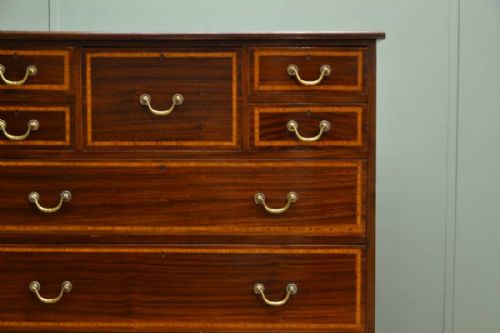 fig 2. Magnificent Quality, American Walnut, Edwardian Antique Chest of Drawers
