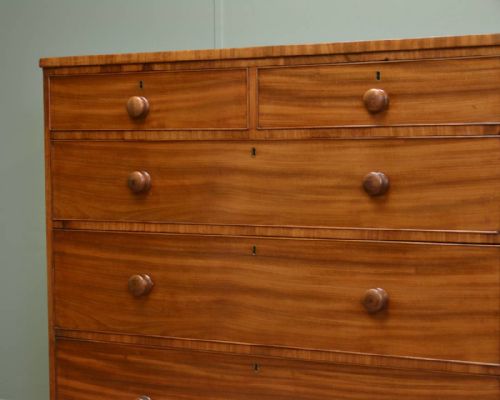 fig 2. Large Regency Mellow Mahogany Antique Chest of Drawers
