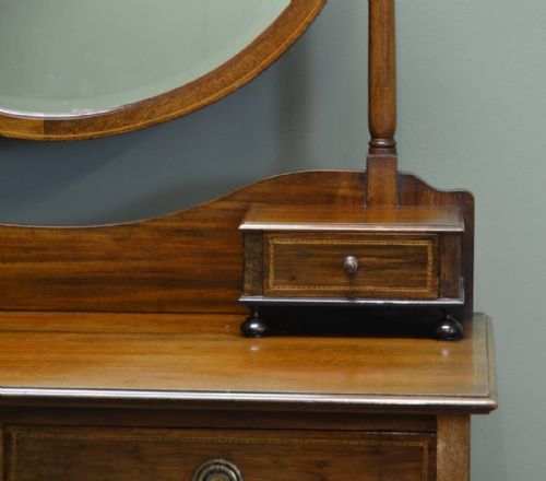 EDWARDIAN MAHOGANY ANTIQUE DRESSING TABLE - ADDITIONAL PHOTO 3