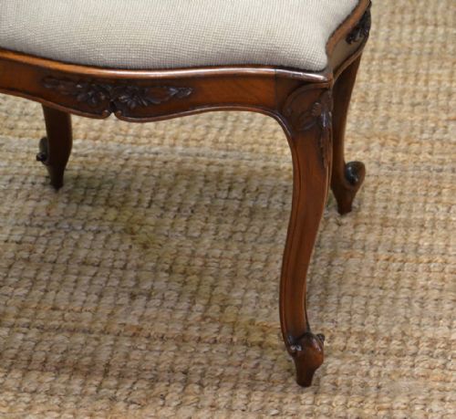 fig 1. Victorian Walnut Decorative Antique Stool