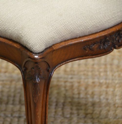 fig 2. Victorian Walnut Decorative Antique Stool