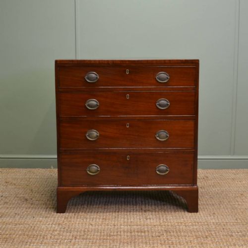 Superb Quality Regency Antique Mahogany Compact Caddy Top Chest