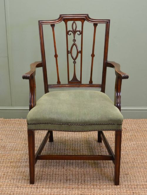 fig 1. Set of Six Edwardian Mahogany Antique Dining Chairs