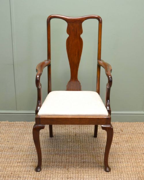 fig 1. Fine Quality, Set of Six, Antique Mahogany Edwardian Dining Chairs