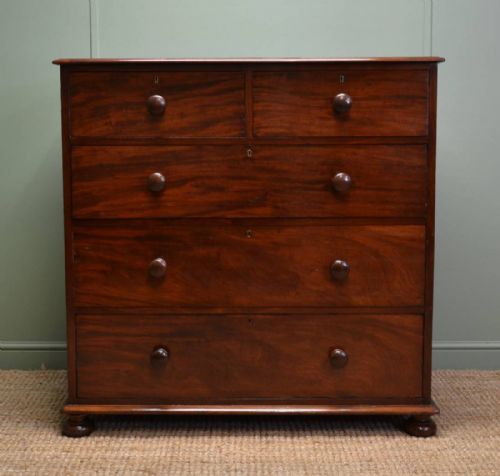 Quality, Early Victorian Antique Mahogany Chest of Drawers