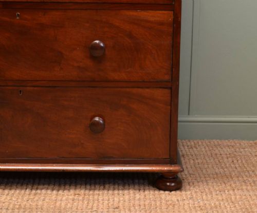 fig 1. Quality, Early Victorian Antique Mahogany Chest of Drawers