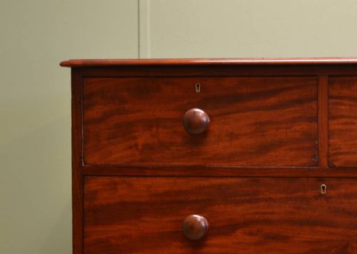 fig 2. Quality, Early Victorian Antique Mahogany Chest of Drawers