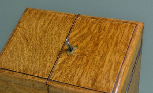fig 1. Quality Victorian Oak Antique Stationery Box