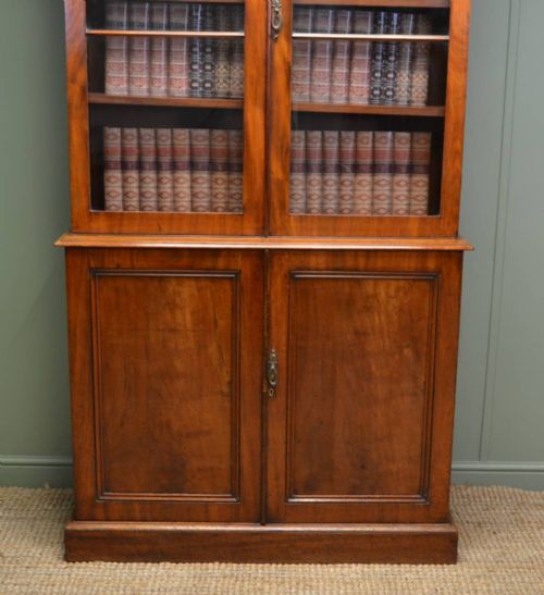 fig 1. Quality Victorian 'Slimline' Antique Mahogany Bookcase