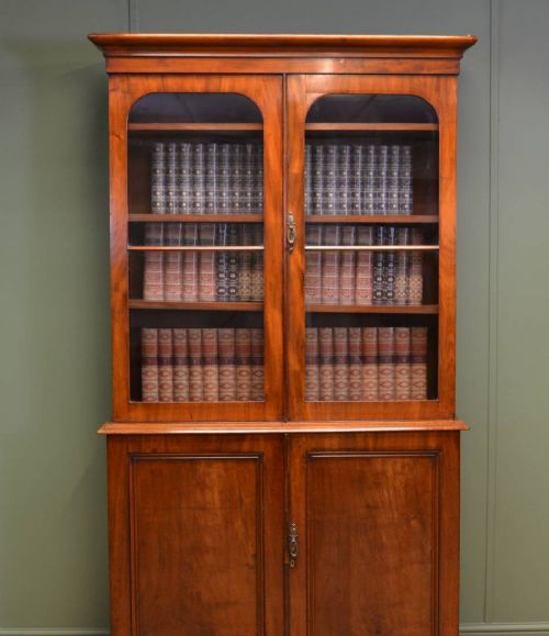fig 2. Quality Victorian 'Slimline' Antique Mahogany Bookcase