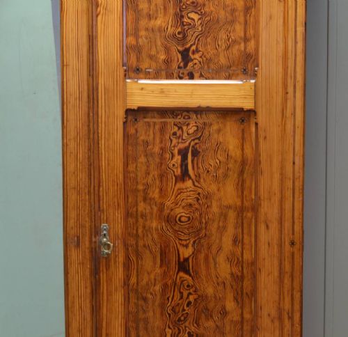 fig 2. Arts & Crafts Pitch Pine Antique Victorian Triple Wardrobe