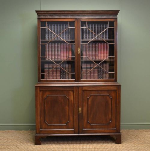 Victorian Mahogany Antique Bookcase with Small Proportions