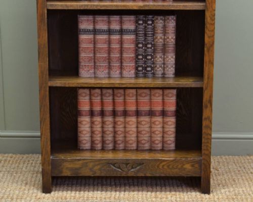 fig 1. Small Arts & Crafts Antique Oak Open Bookcase
