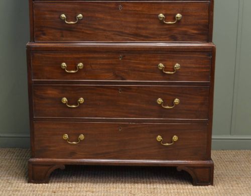 fig 2. Magnificent Quality Georgian Mahogany Antique Chest on Chest
