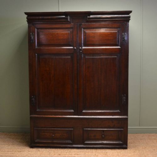 17th Century Period Oak Antique Harness Cupboard