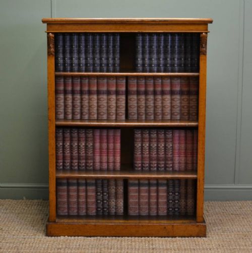 Golden Oak Antique Open Bookcase