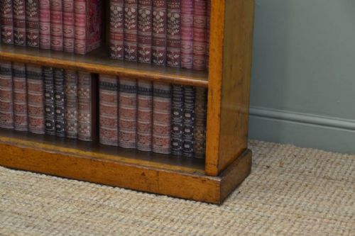 fig 1. Golden Oak Antique Open Bookcase