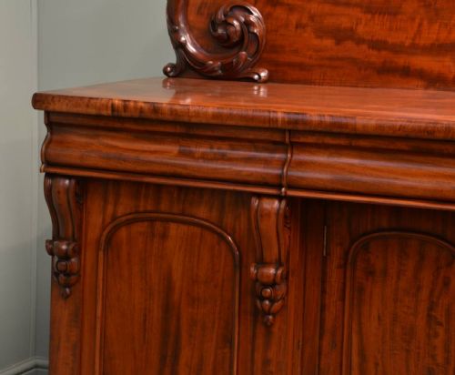 fig 2. Large, Superb Quality, Victorian Mahogany Antique Sideboard