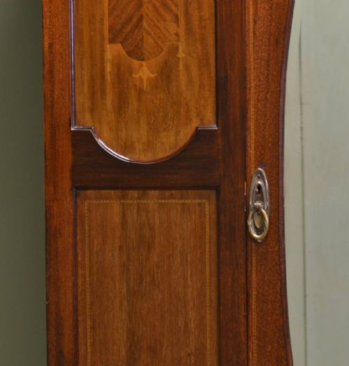 fig 2. Inlaid Edwardian Mahogany Antique, Mirrored, Double Wardrobe