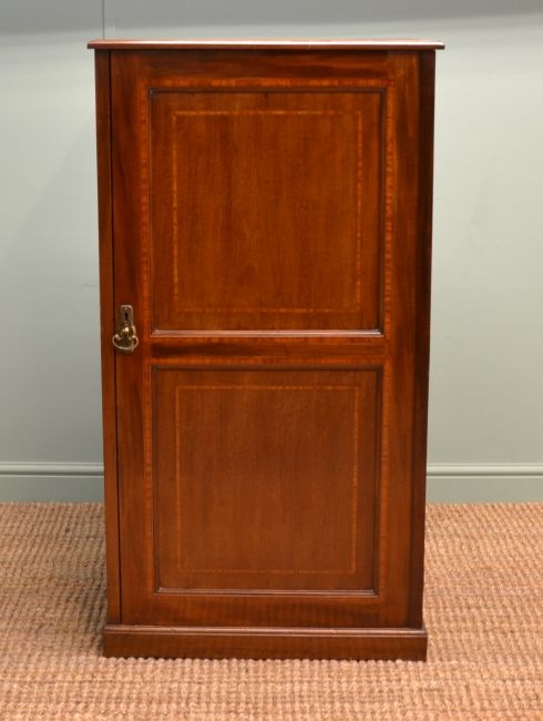 Quality Inlaid Antique Edwardian Mahogany Cupboard.