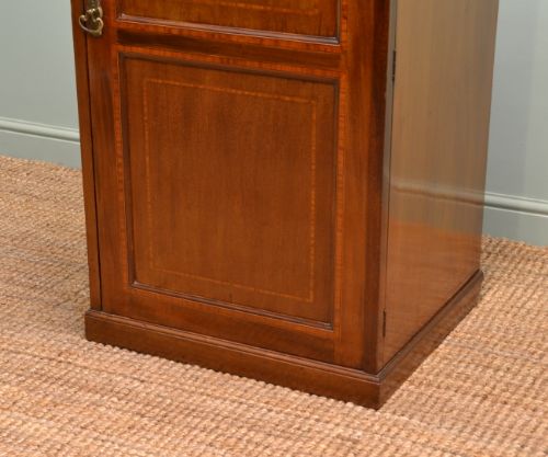 fig 1. Quality Inlaid Antique Edwardian Mahogany Cupboard.