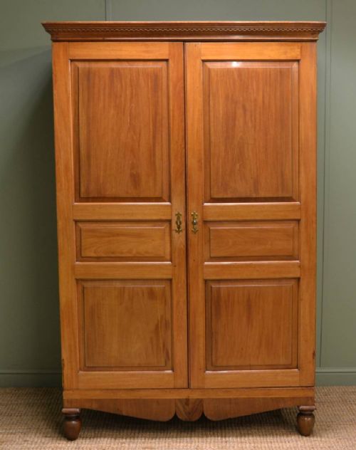 Georgian Mellow Mahogany Antique Double Wardrobe