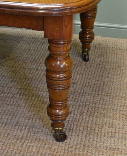 fig 1. Large Golden Oak Victorian Antique Dining Table