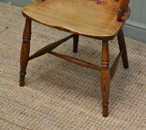 fig 1. Georgian Oak & Elm Country Antique Windsor Chair