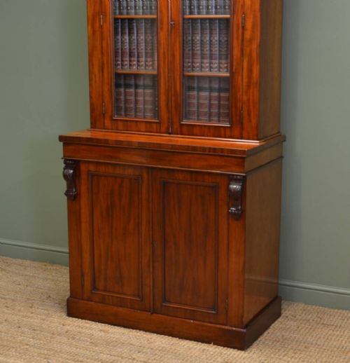 fig 1. Quality Antique Victorian, Attractively Proportioned, Glazed Bookcase