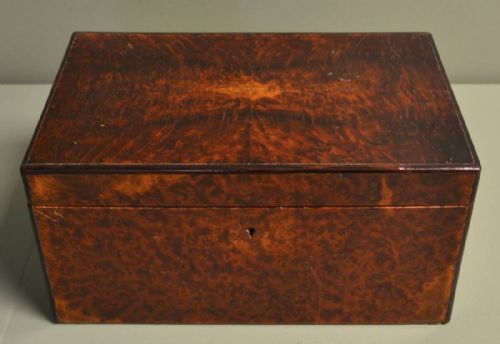fig 1. Unusual Birds Eye Maple Small Antique Box