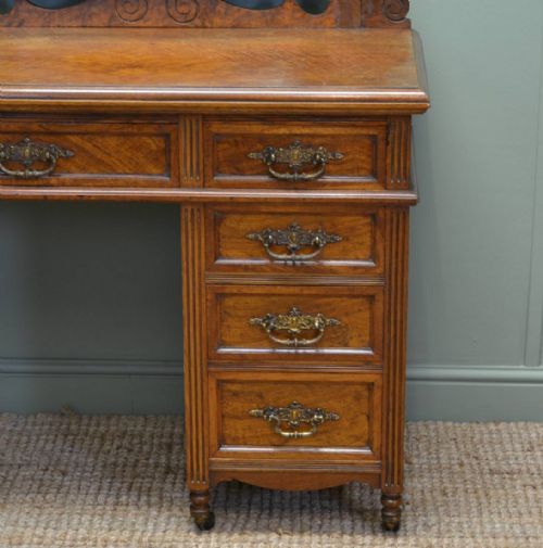 fig 1. Magnificent 'Burr' Pollard Oak Arts & Crafts Antique Dressing Table