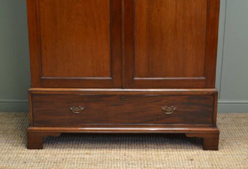 fig 1. Quality Edwardian Antique Walnut Double Wardrobe