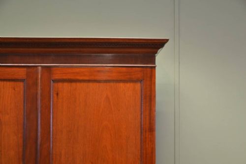 fig 2. Quality Edwardian Antique Walnut Double Wardrobe