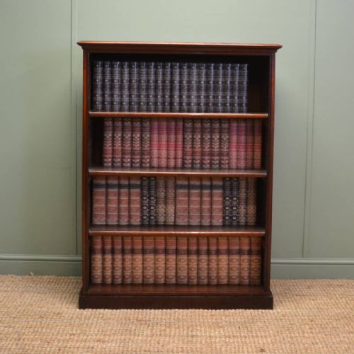 Victorian Mahogany Antique Open Bookcase