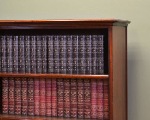 fig 2. Victorian Mahogany Antique Open Bookcase