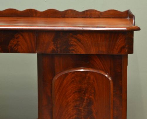fig 2. Unusual Antique Victorian Flamed Mahogany Scottish Desk