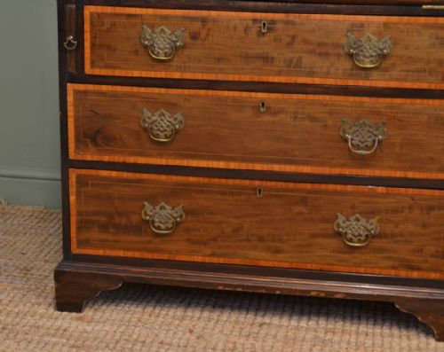 fig 1. Antique Victorian Inlaid Walnut Bureau
