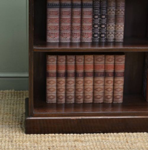 fig 1. Large Victorian Walnut Antique Open Bookcase