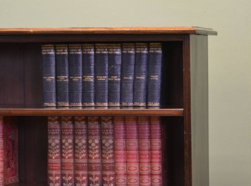 fig 2. Large Victorian Walnut Antique Open Bookcase