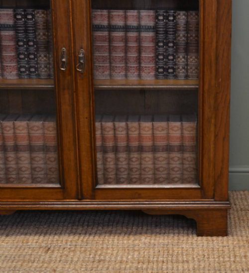 fig 1. Quality Antique Victorian Oak Glazed Bookcase