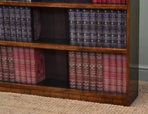 fig 1. Small Victorian Rosewood Antique Open Bookcase